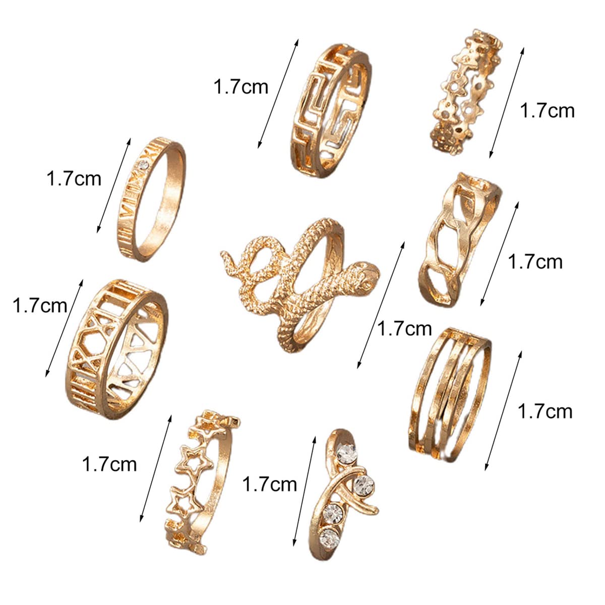 Contemporary Stackable Rings Set (Style 3)